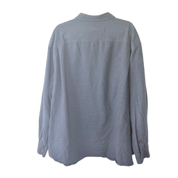 Duluth Trading Co Flannel Button Down Shirt Mens 3XL Slate Blue Cotton Outdoor - Picture 3 of 9